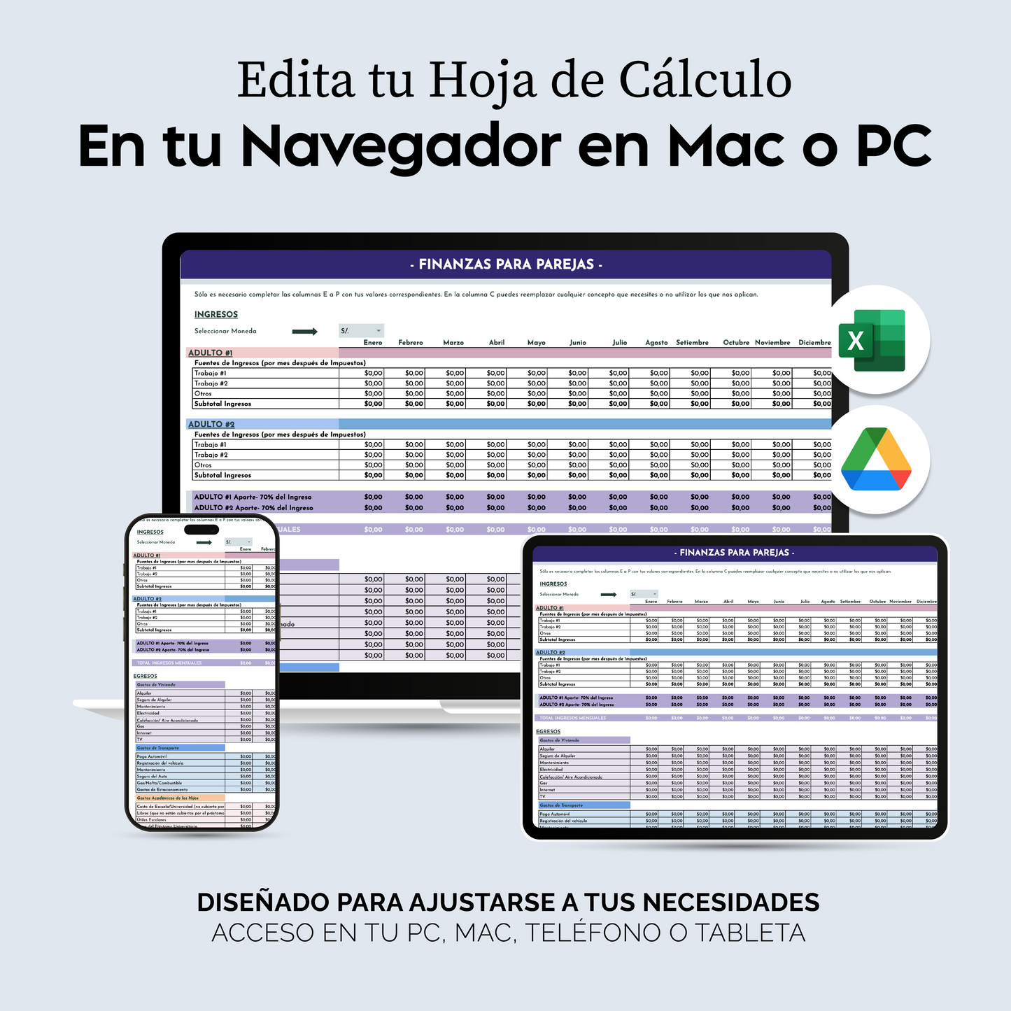 Plantilla de Finanzas para Parejas