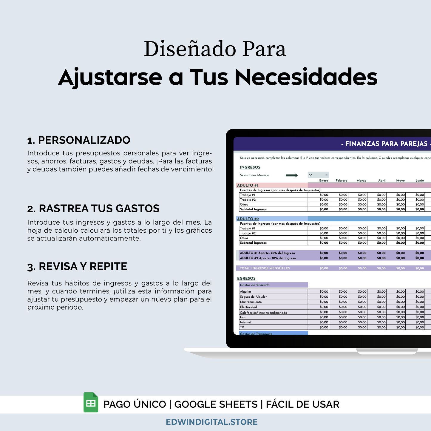 Plantilla de Finanzas para Parejas