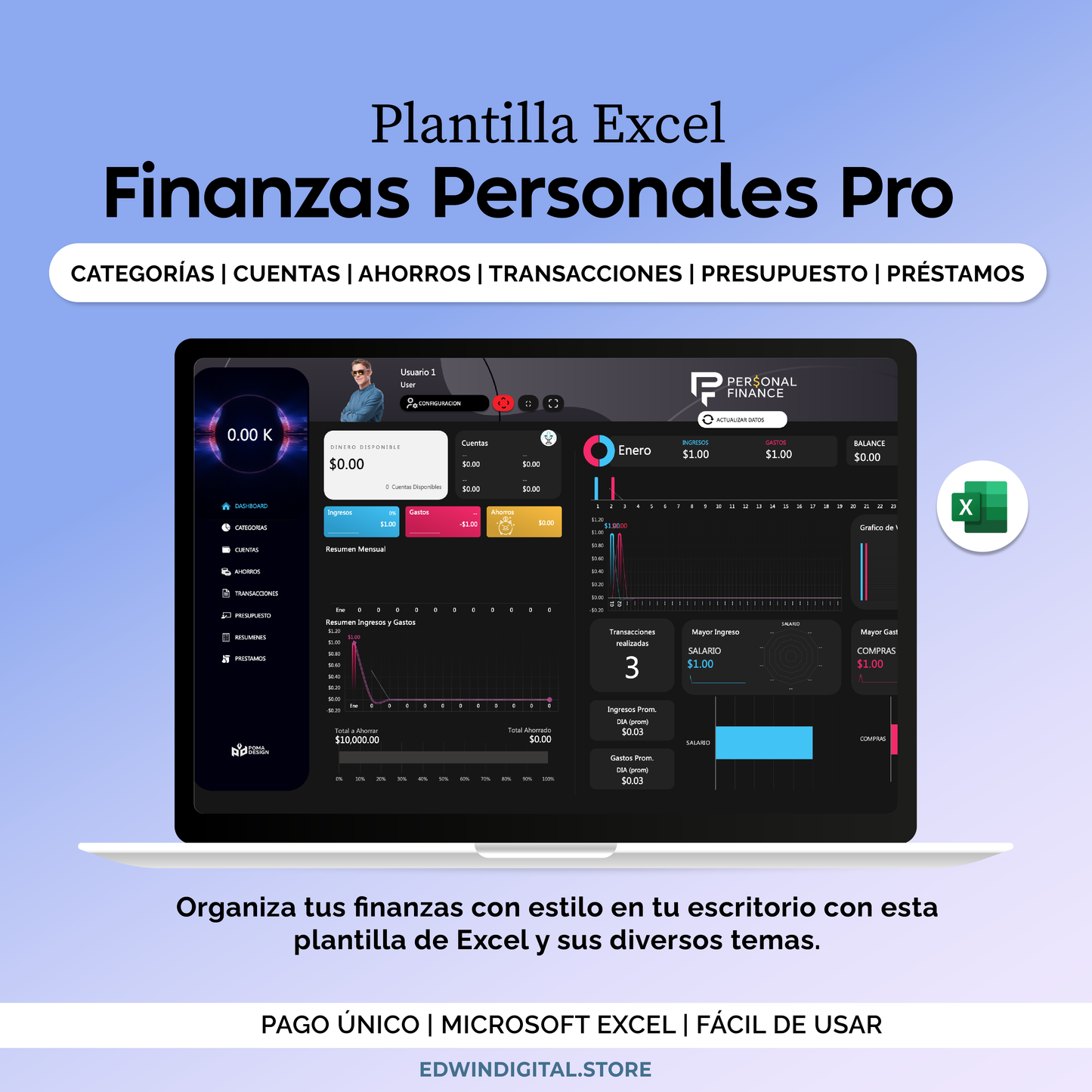 Plantilla Excel Finanzas Personales Pro