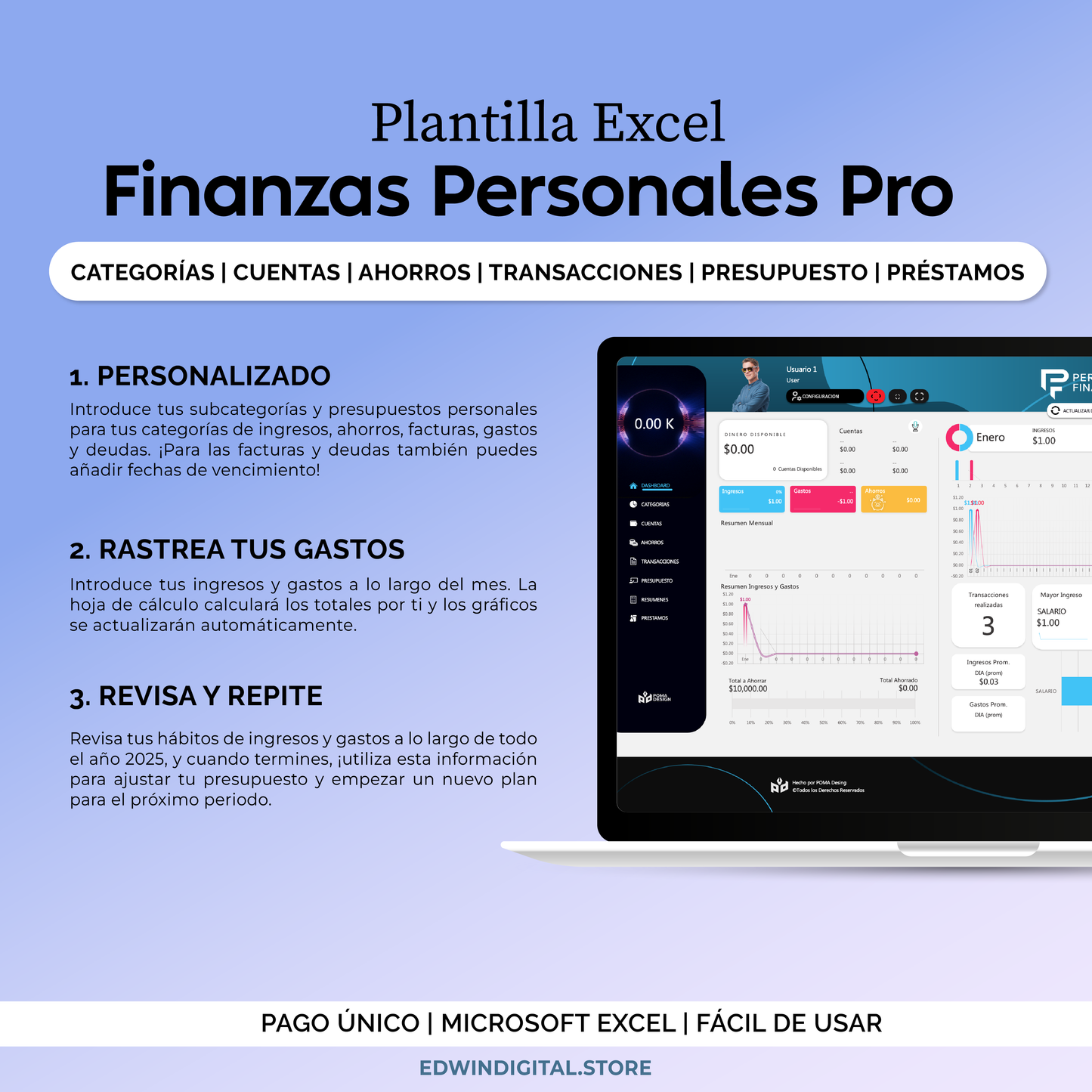 Plantilla Excel Finanzas Personales Pro
