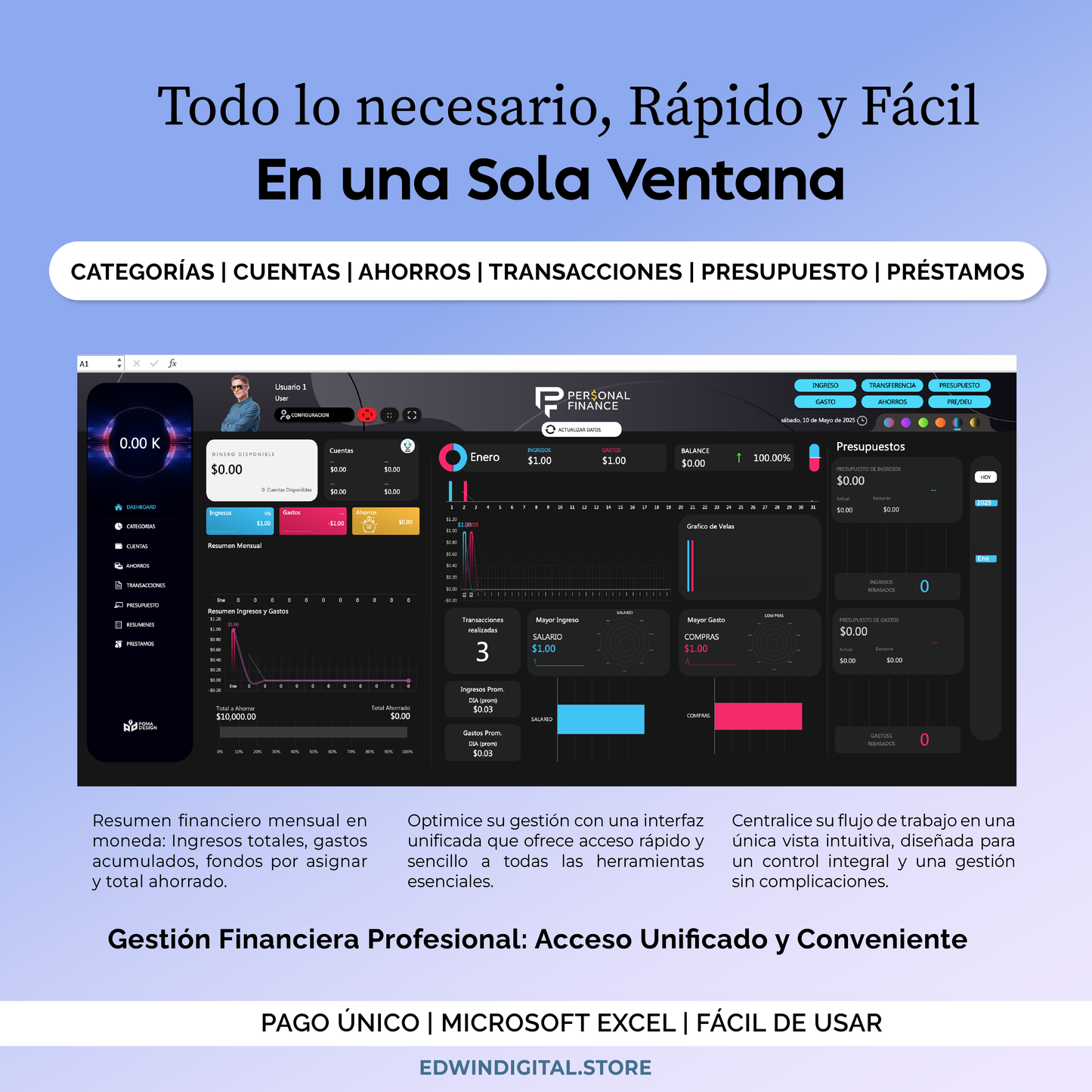 Plantilla Excel Finanzas Personales Pro