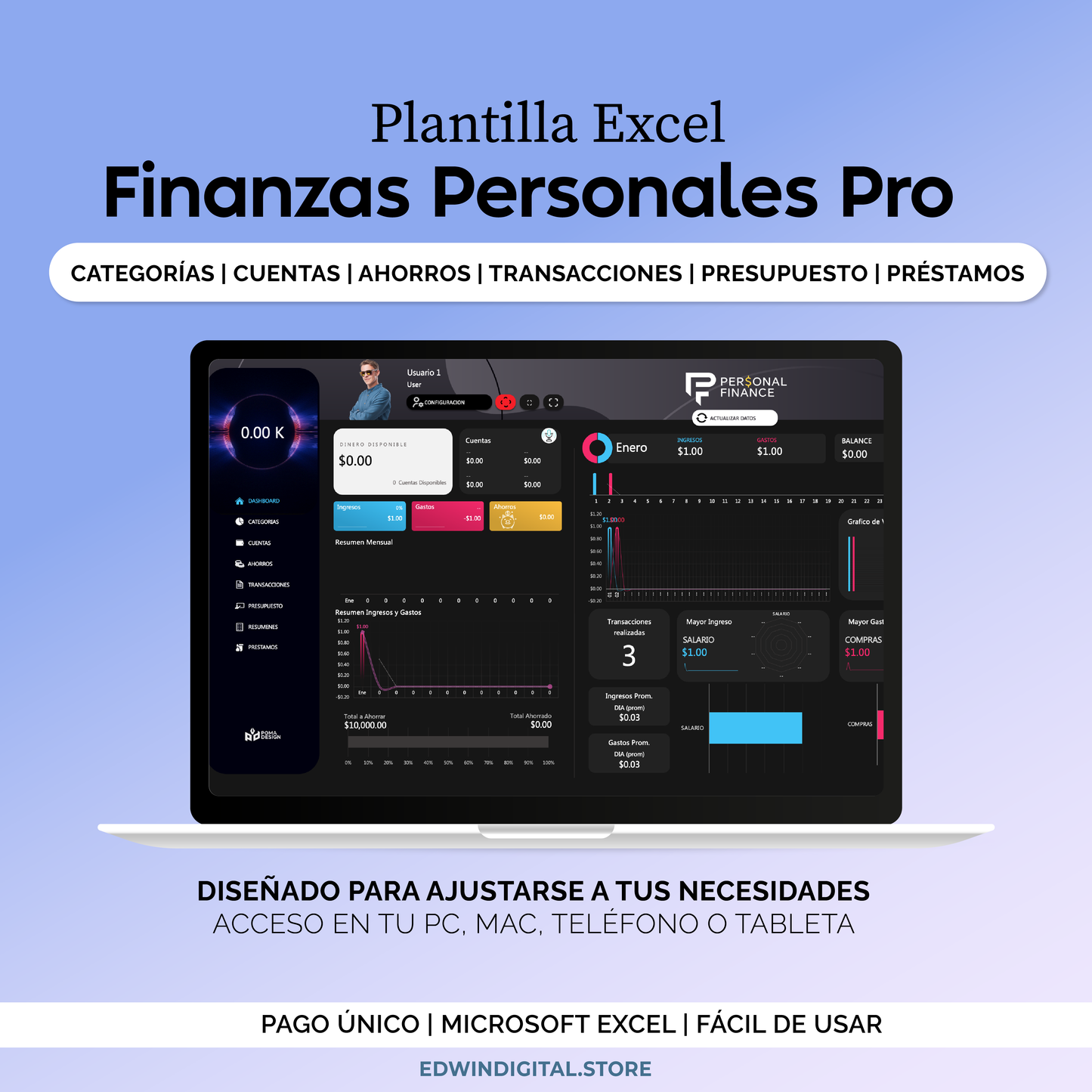 Plantilla Excel Finanzas Personales Pro