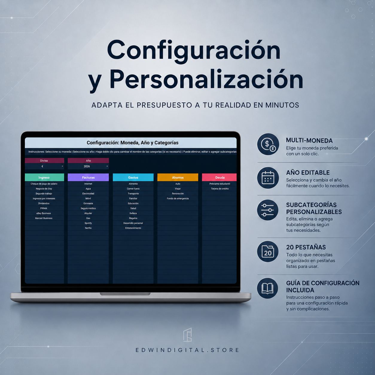Plantilla Master Presupuesto Anual & Mensual